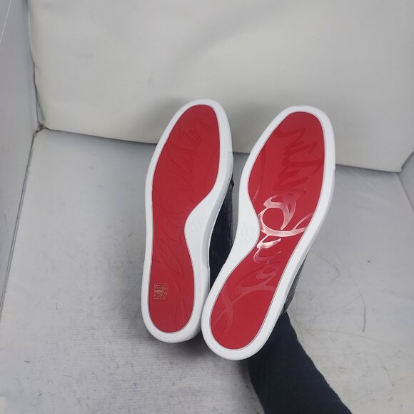 Christian Louboutin Rantulow Orlato Crocodile Black Patent Sneaker - Picture 2 of 10